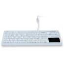 MEDITAST T1TPW Silikontastatur mit Touchpad (IP68, weiß)