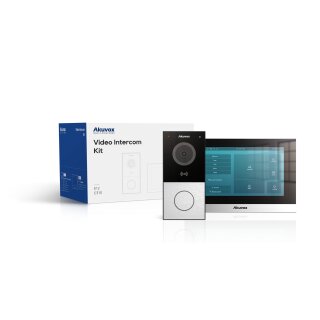 Akuvox Intercom-Kit C313+E12W with logo, Touch Screen, POE, white, On-Wall, one button, Wi-Fi
