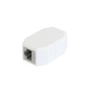 TP-TP Kupplung,CAT6A,Buchse,1:1 ,8-pol., RJ45, Sicherungskupplung, Abwurfbuchse, PoE fähig, bis zu 10GBit (ABS Gehäuse) - ALL-RJ45-Magnet
