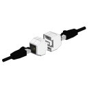 TP-TP Kupplung,CAT6A,Buchse,1:1 ,8-pol., RJ45, Sicherungskupplung, Abwurfbuchse, PoE fähig, bis zu 10GBit (ABS Gehäuse) - ALL-RJ45-Magnet