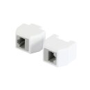TP-TP Kupplung,CAT6A,Buchse,1:1 ,8-pol., RJ45, Sicherungskupplung, Abwurfbuchse, PoE fähig, bis zu 10GBit (ABS Gehäuse) - ALL-RJ45-Magnet