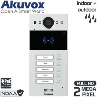 Akuvox Video-TFE R20BX5 Kit Aufputz, 5 Tasten, Kartenleser