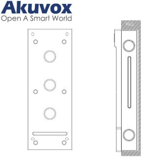 Akuvox S535 INST.-KIT Unterputz mit Zusatzmodul